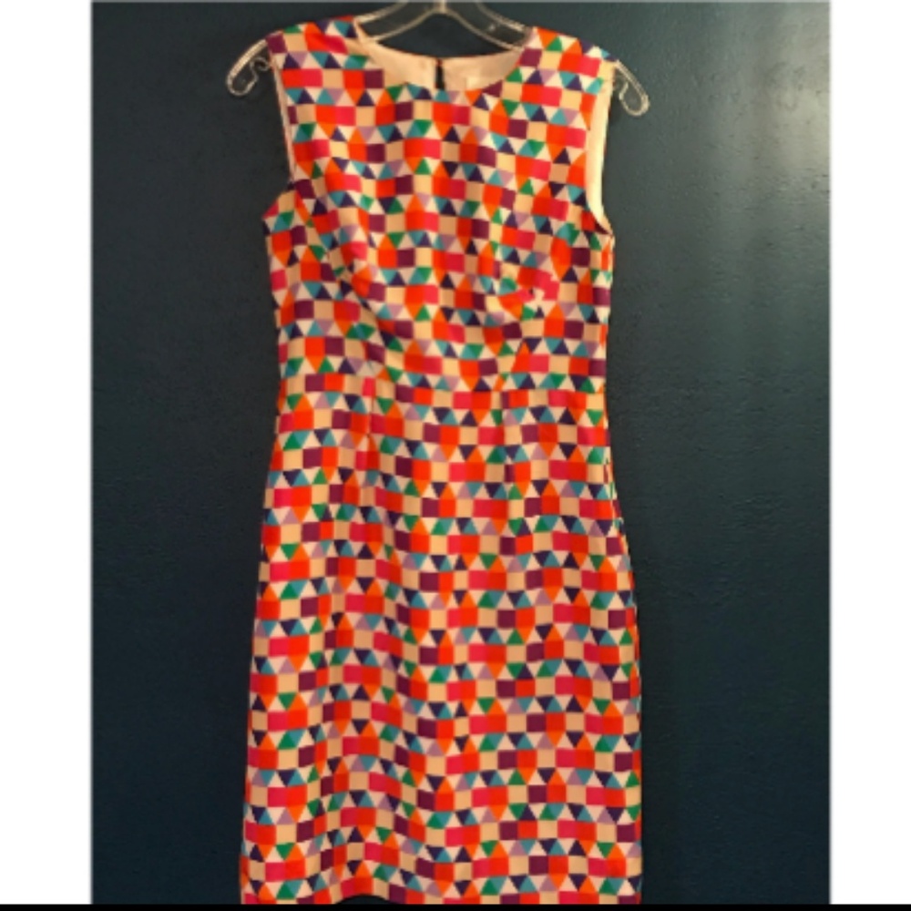 kate spade Multicolor Geometric Sheath Dress (Red, Blue, Green, Pink, Orange)